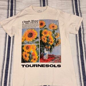 Monet Sunflower Graphic Tee - Cream
